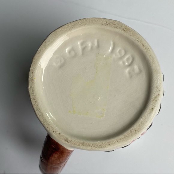 Vintage Flamingo Mug Embossed Pink White 1992 Ceramic says Florida Birds Nature - Picture 4 of 15